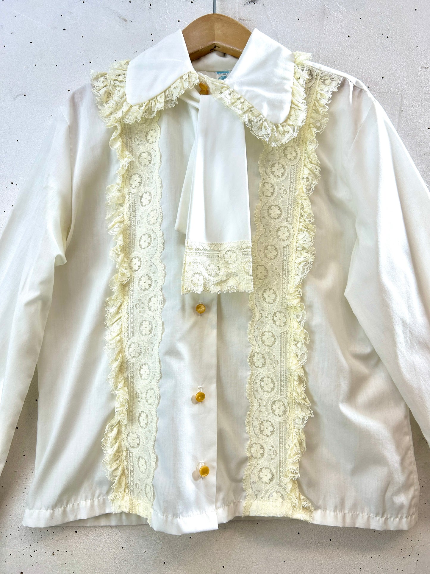 Vintage White Lace Blouse [I30323]
