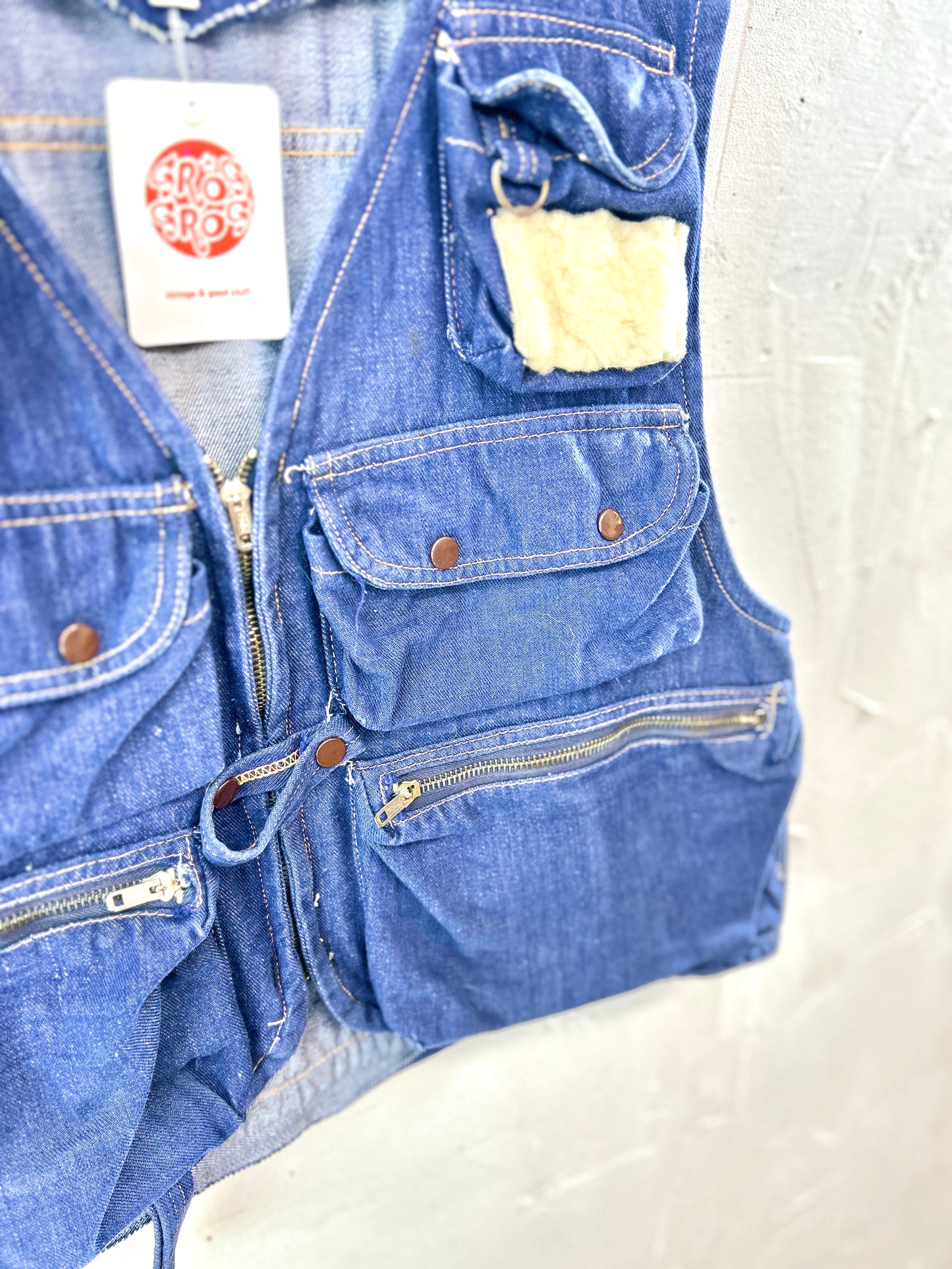 Vintage Denim Fishing Vest [K30742]