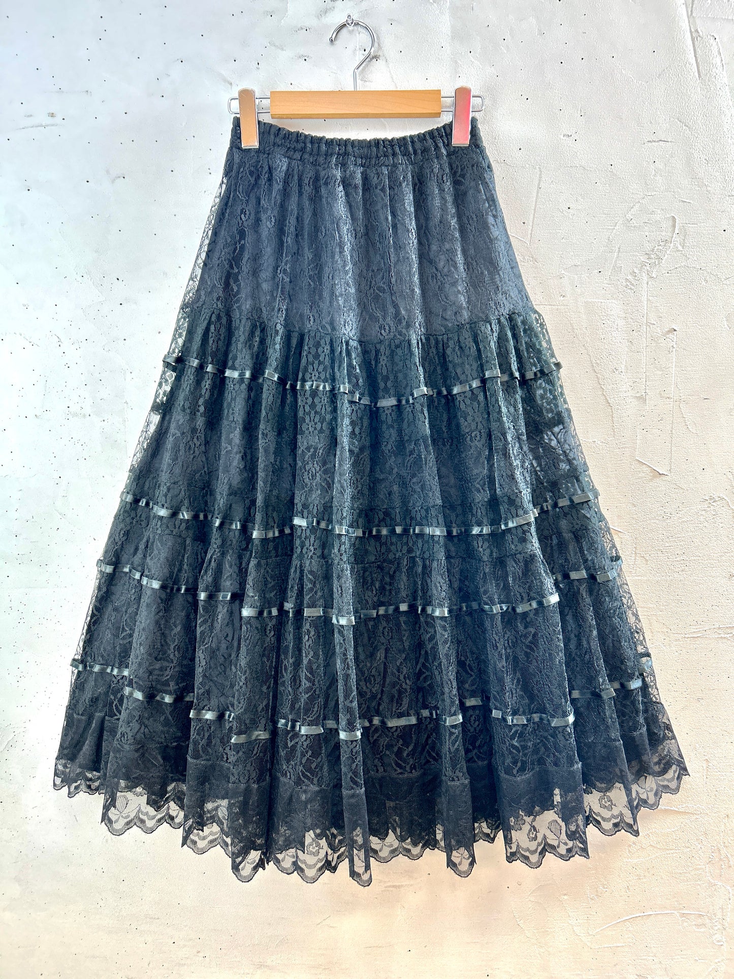 Vintage Lace Skirt MADE IN FRANCS [H30760]