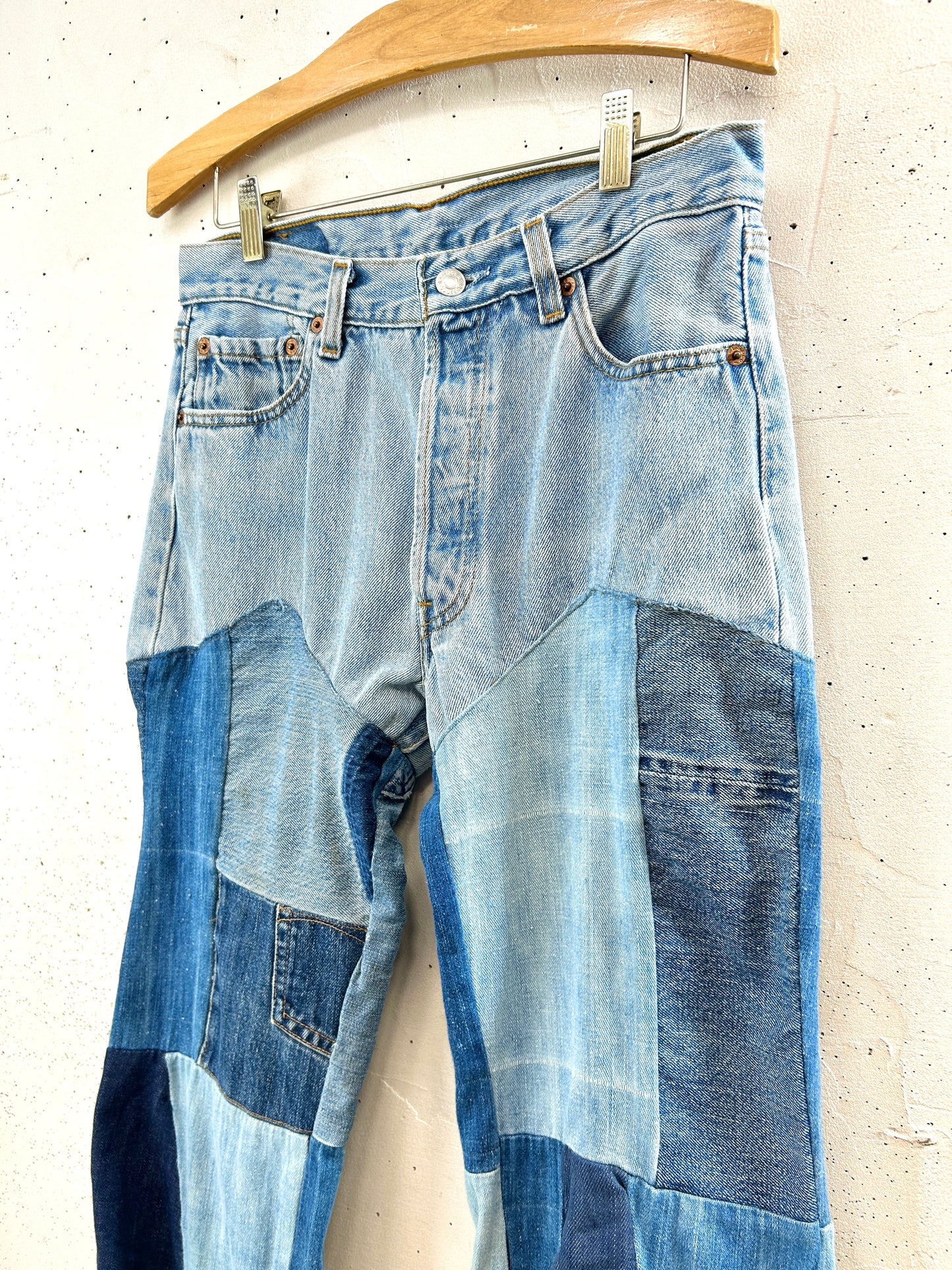 Vintage Crazy Denim Patchwork Pants[F32634]