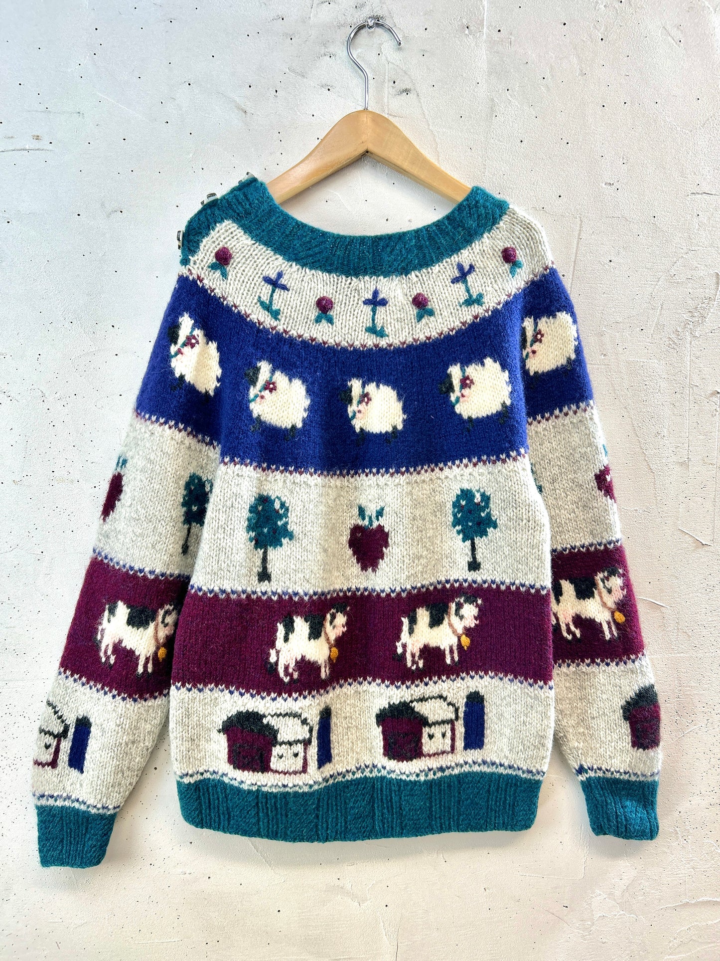 Vintage Knit Sweater 〜Wool rich〜［K30778]
