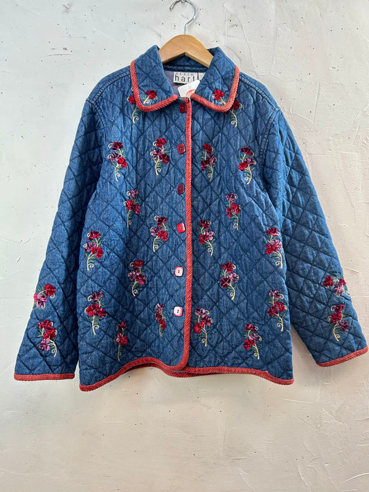 Vintage Quilting Denim Jacket [L29154]