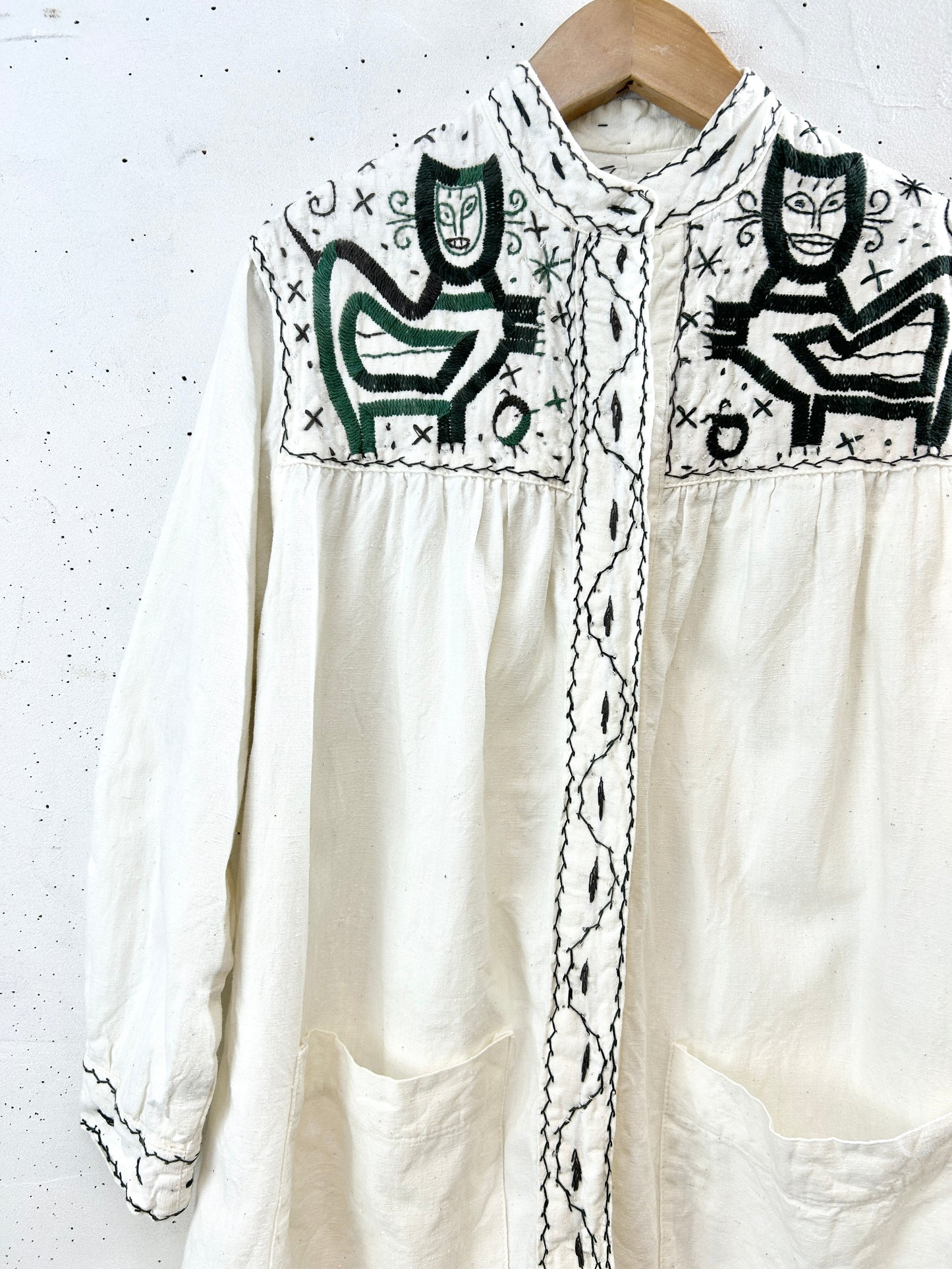 '70sVintage Embroidery Shirt HECHO EN MEXICO [H30903]