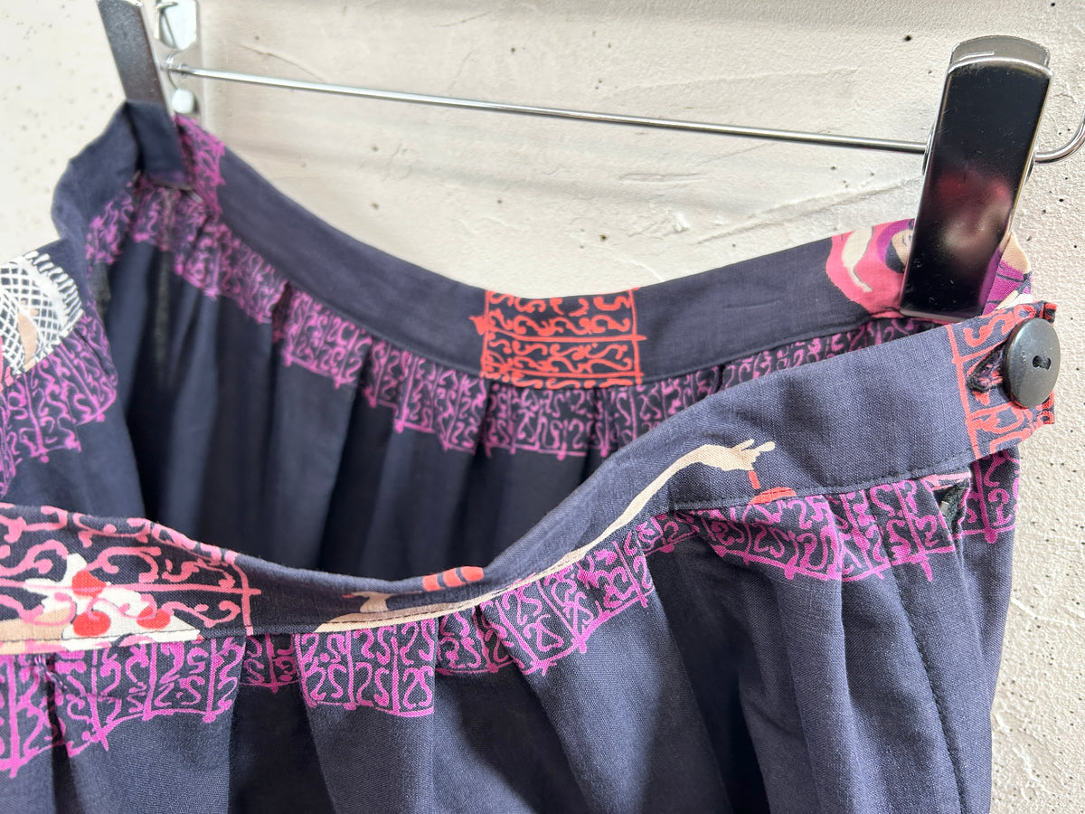 '50s Vintage End Pattern Skirt [J34112]