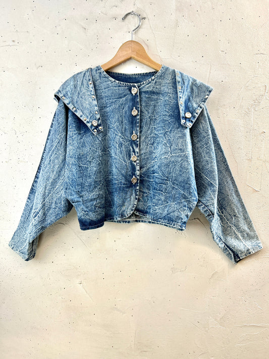 Vintage Denim Tops MADE IN Levanon [H30939]