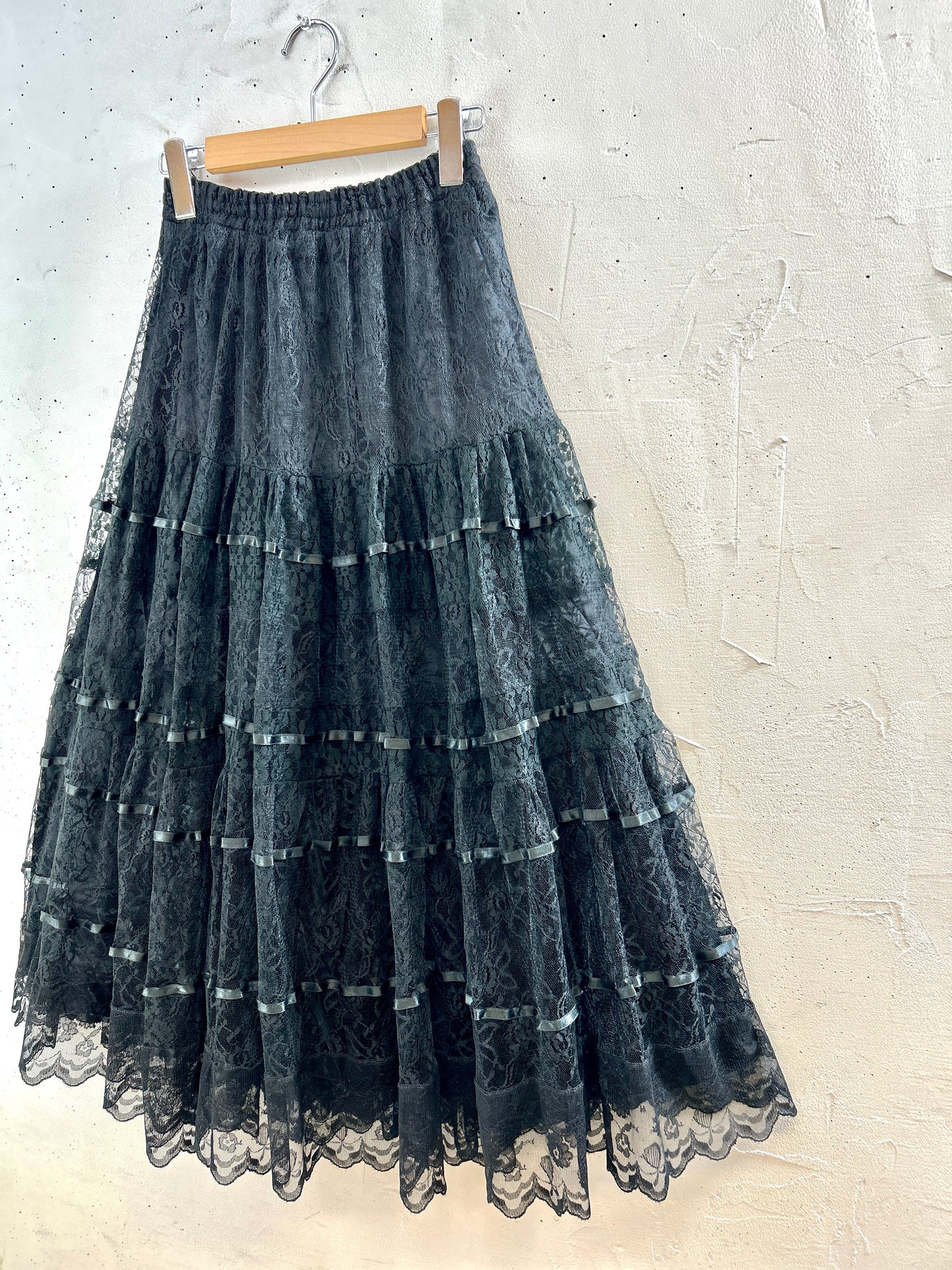Vintage Lace Skirt MADE IN FRANCS [H30760]