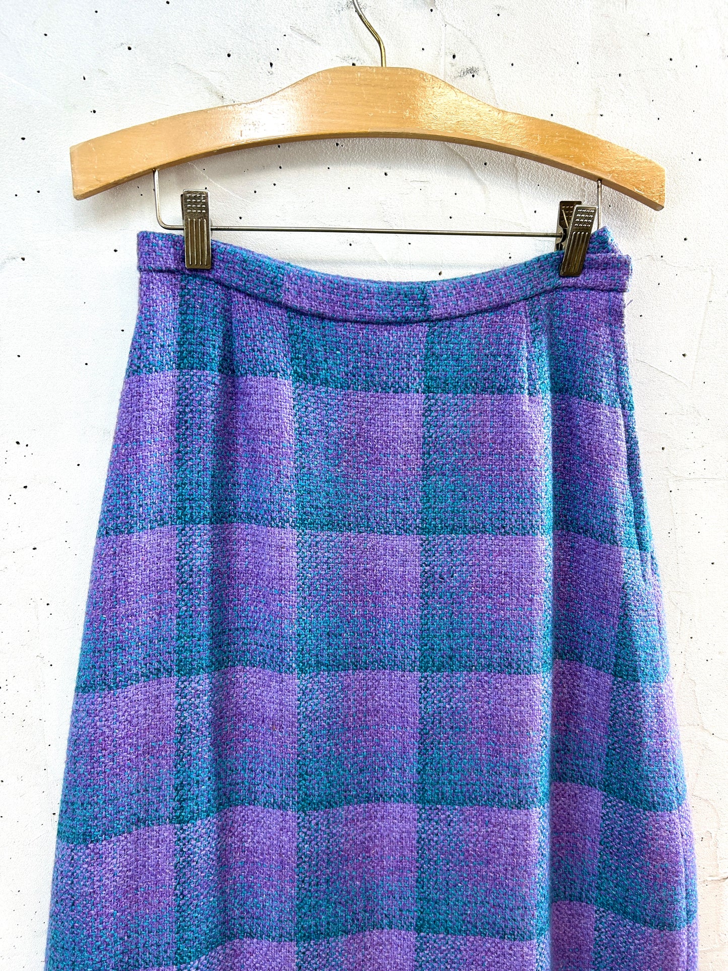 Vintage Plaid Long Skirt [K30932]