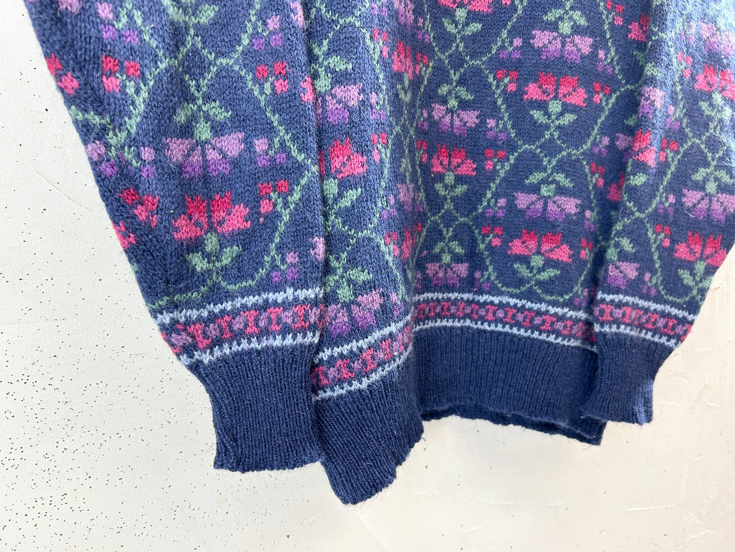 Vintage Knit Sweater 〜Laura Ashley〜 MADE IN Scotland [L30979]