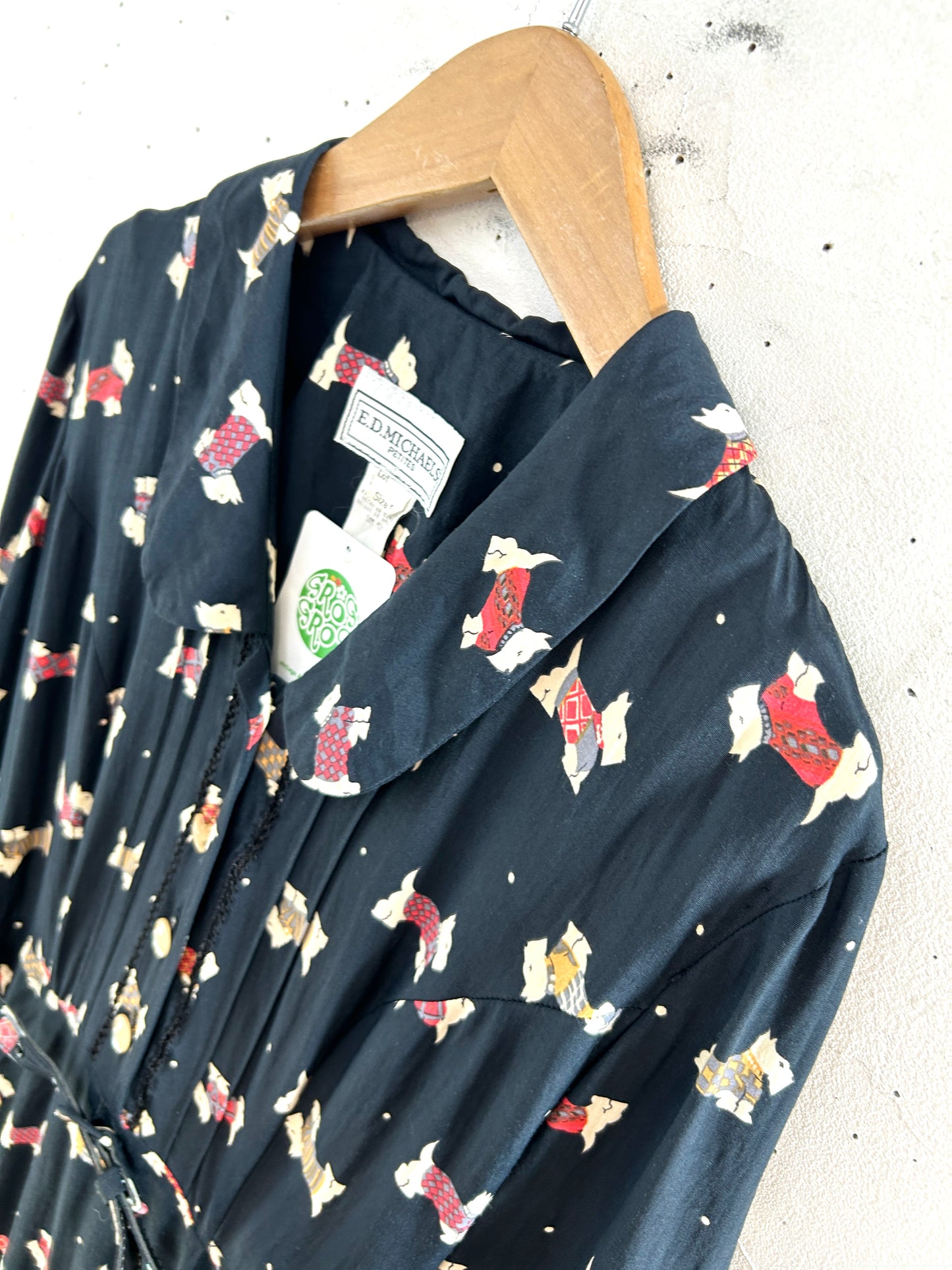 Vintage Rayon Dress 〜E.D.MICHAELS〜 MADE IN USA [F32882]
