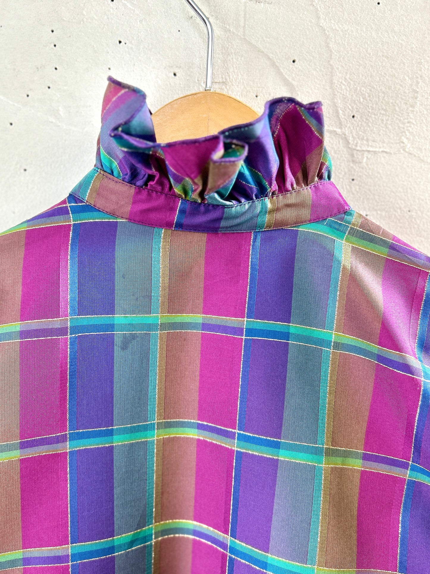 ’70s Vintage Plaid Shirt [H30942]