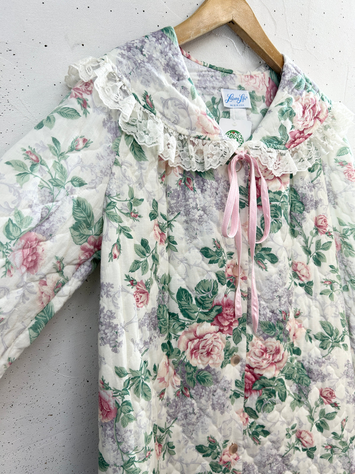 '70s Vintage Quilting Gown [J34232]