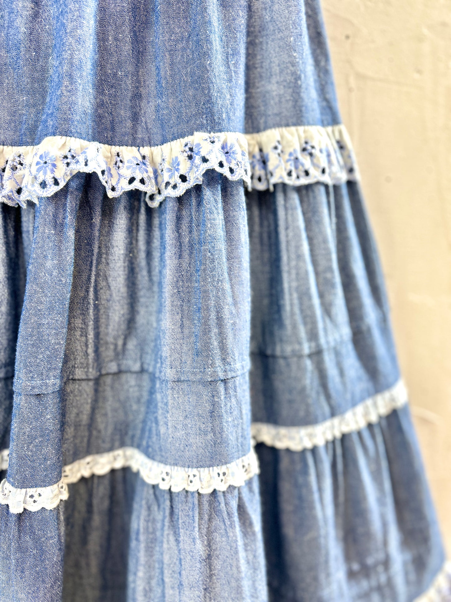 Vintage Chambray Skirt [I30242]
