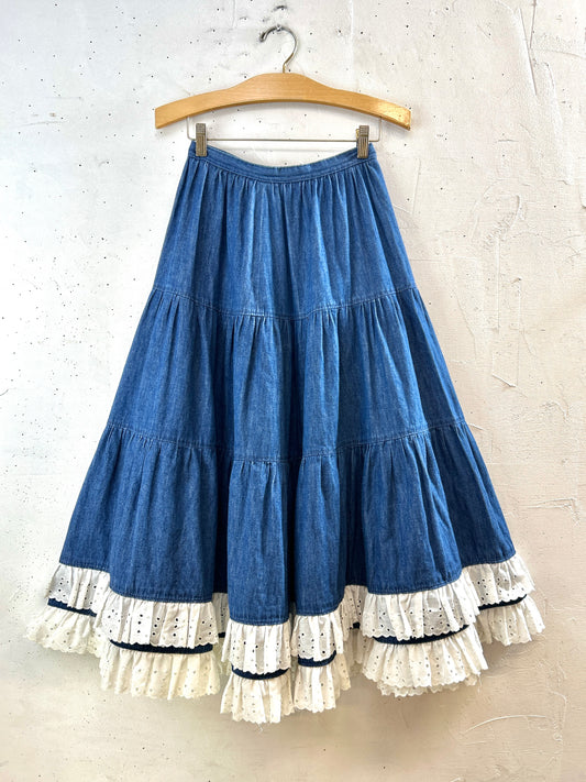 Vintage Denim Skirt [H30956]