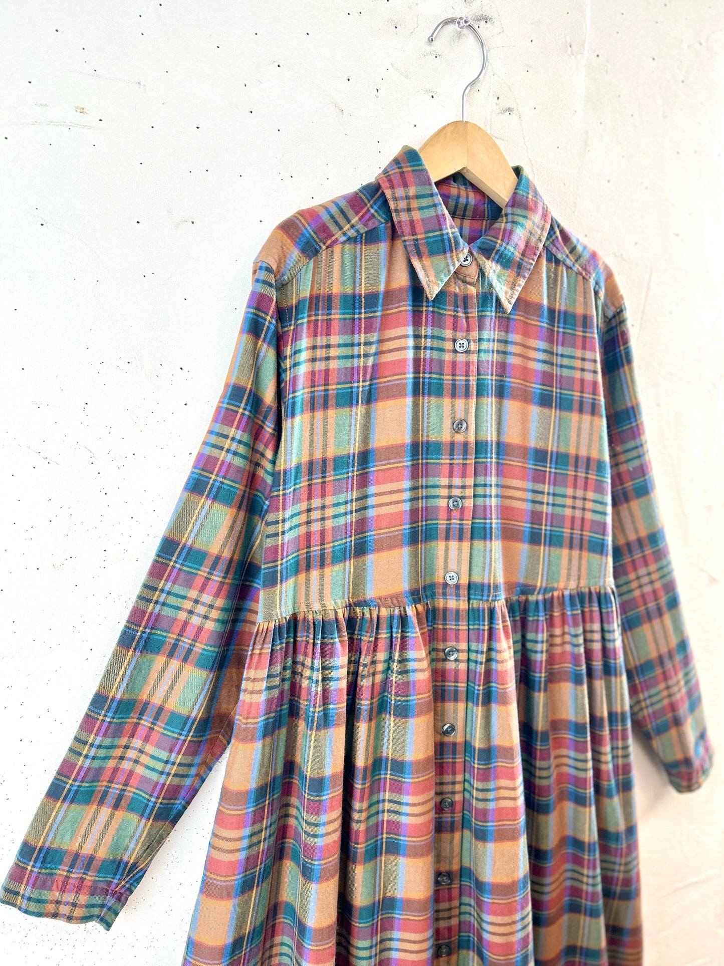 Vintage Plaid Dress [K30735]