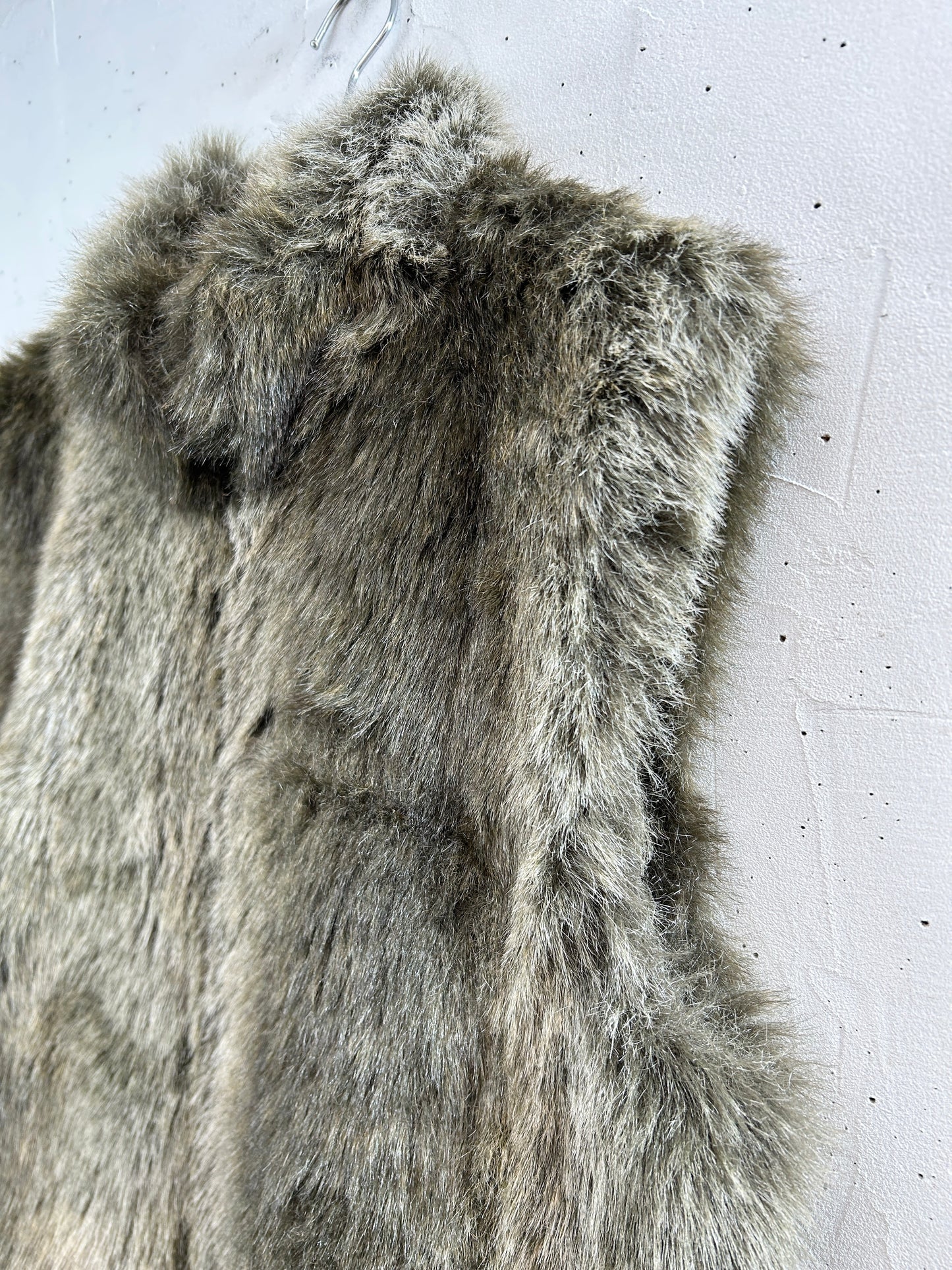Vintage Eco Fur Vest [L31049]