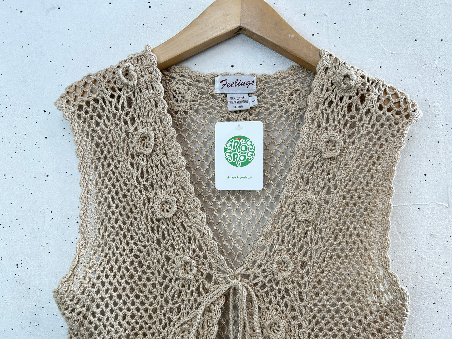 Vintage Crochet Vest [H33489]