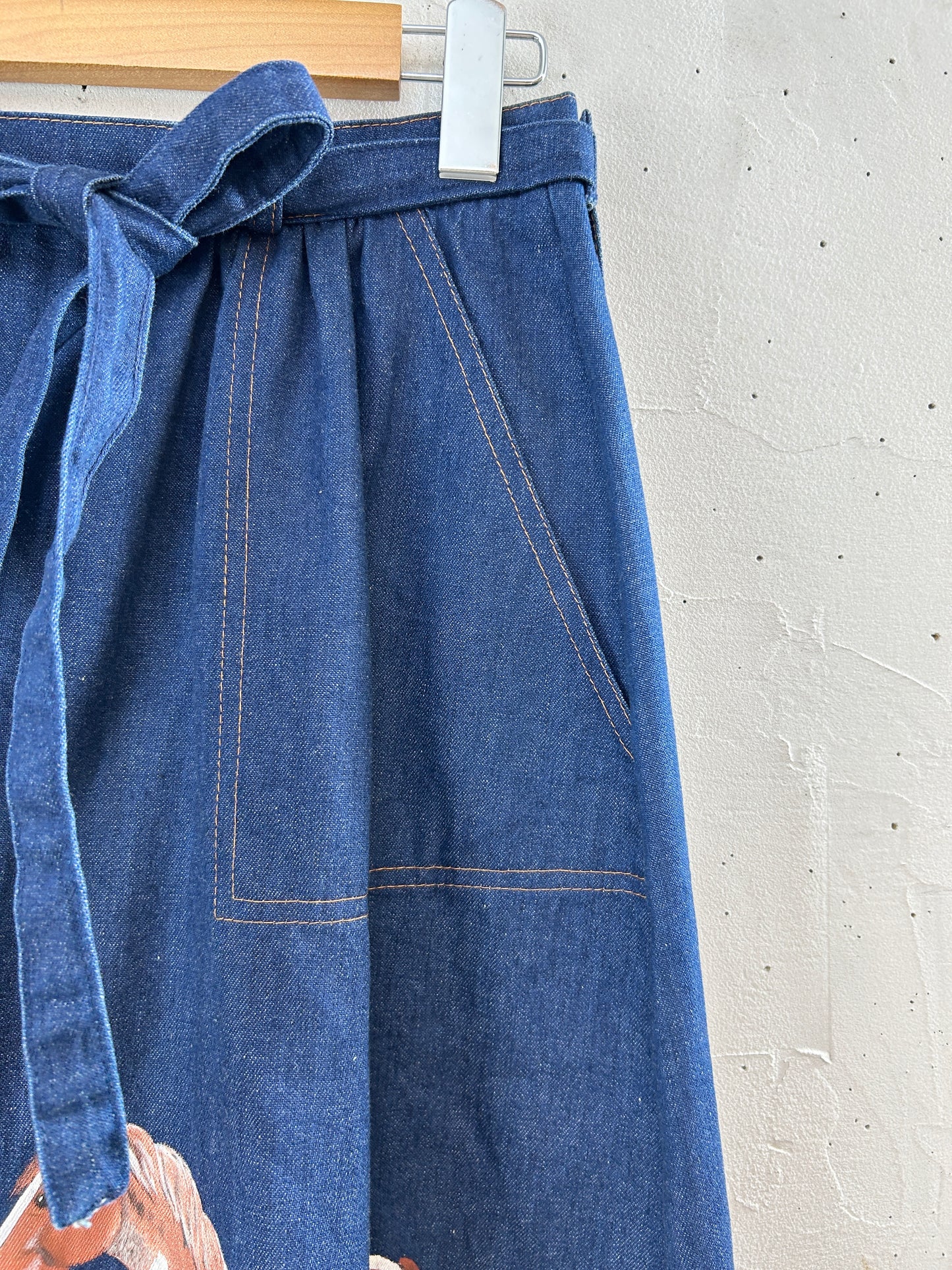 Vintage Wrap Skirt '70s Paint [H30811]