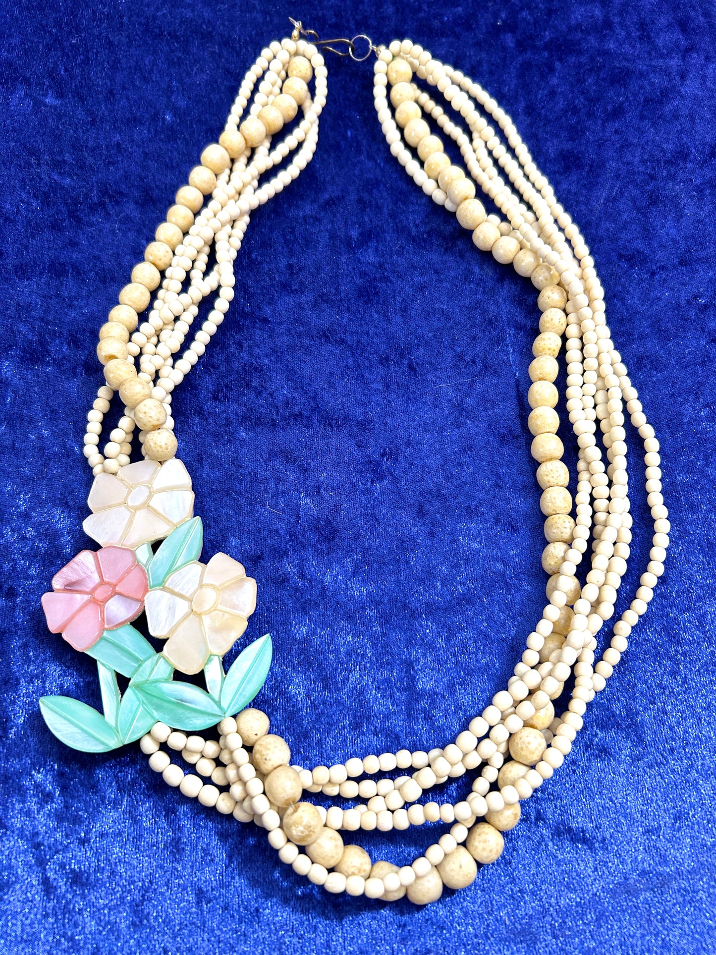 Vintage beaded necklace [I30340]