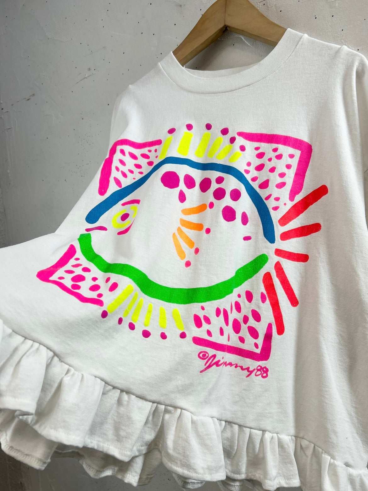 Vintage T Shirt 〜Funny dot CRAZY〜 [E32303]