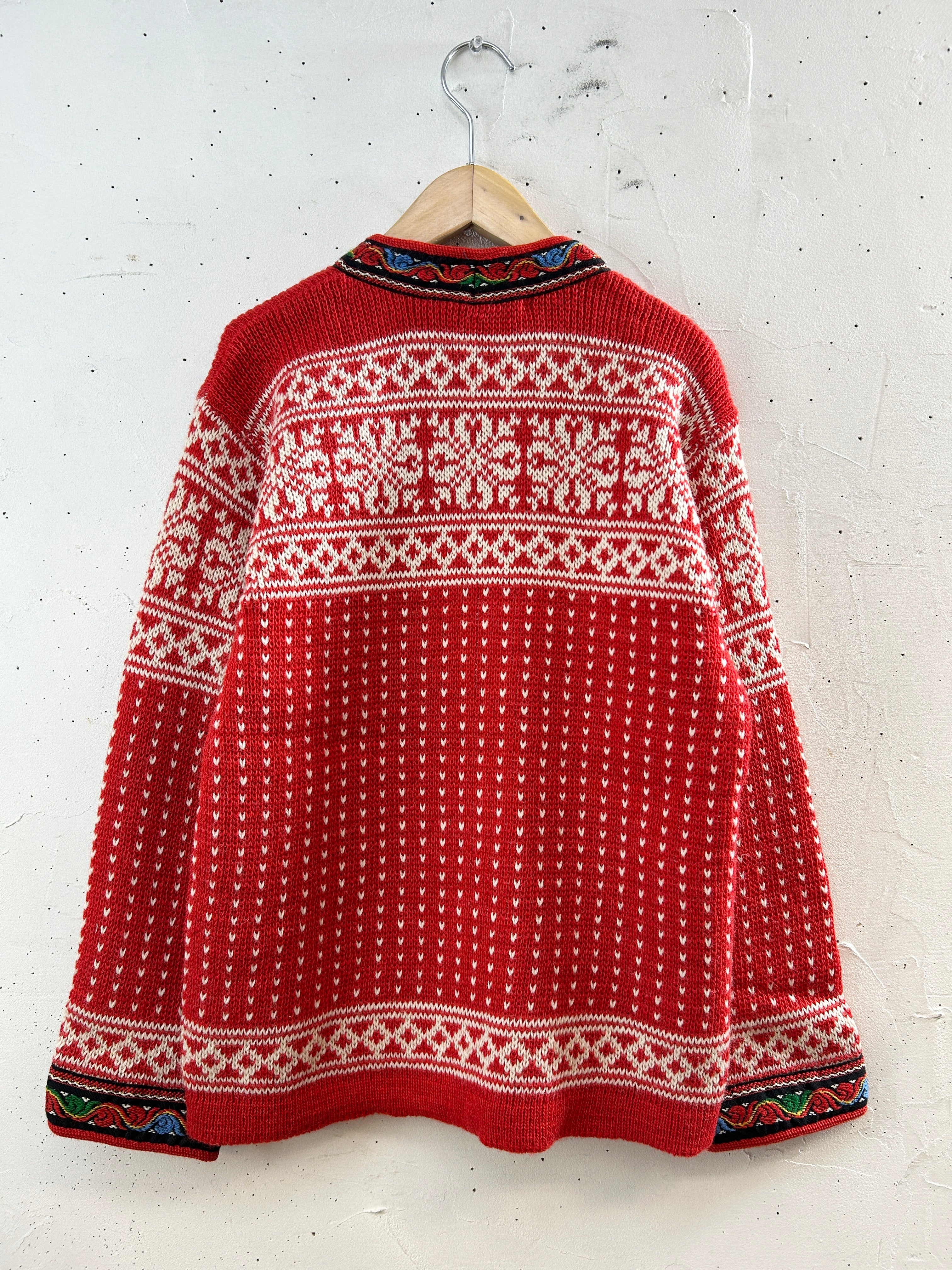 Vintage Nordic Knit Cardigan MADE IN NORWAY [J30491] – GROGGROG