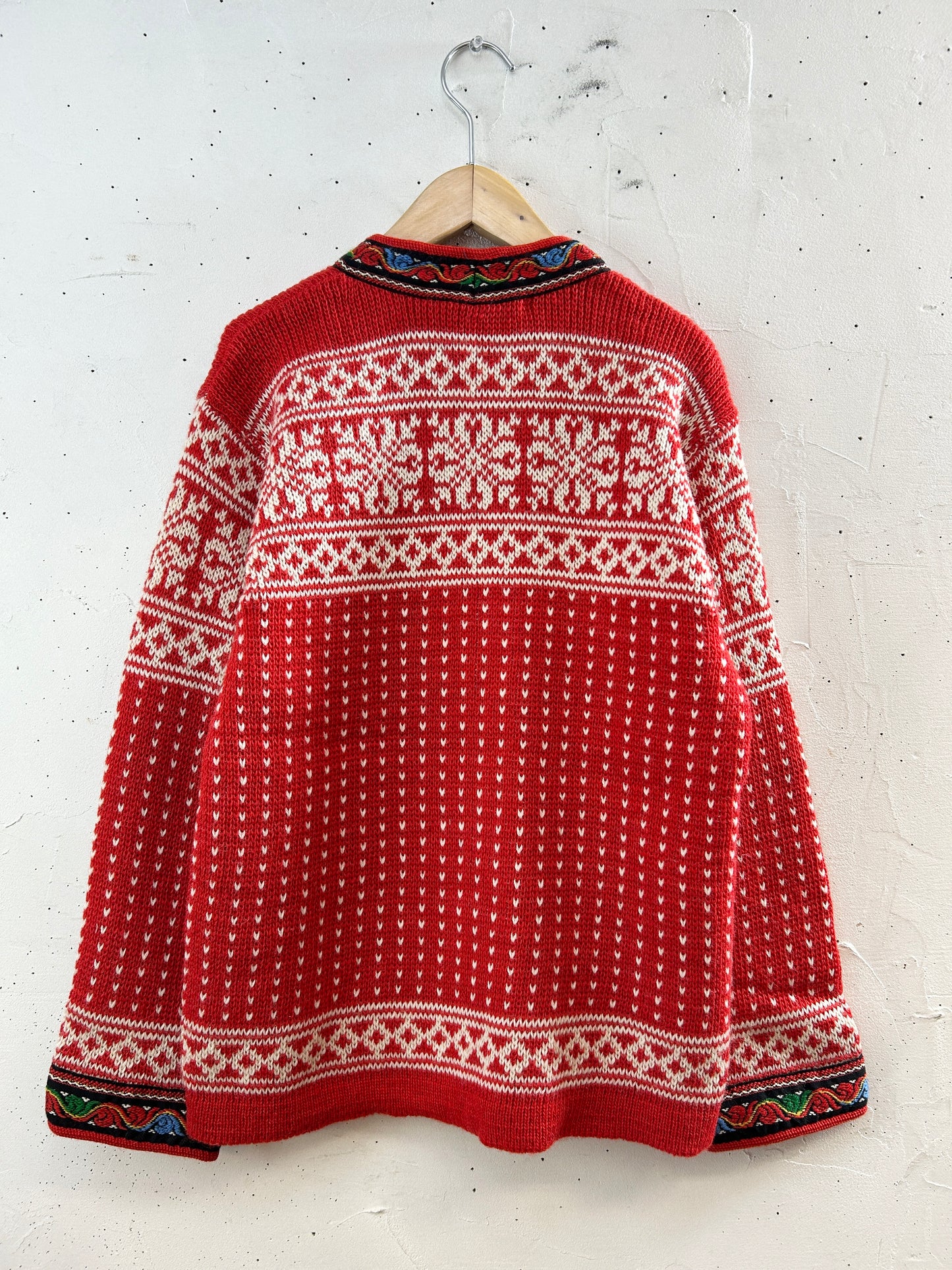 Vintage Nordic Knit Cardigan  MADE IN NORWAY [J30491]