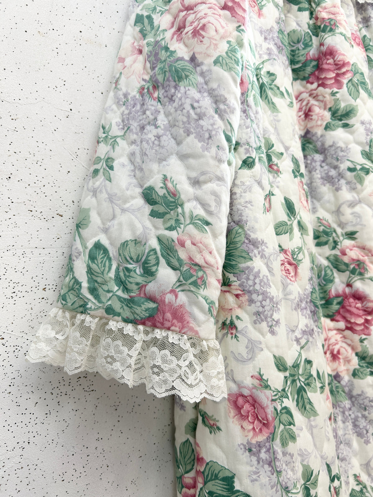 '70s Vintage Quilting Gown [J34232]