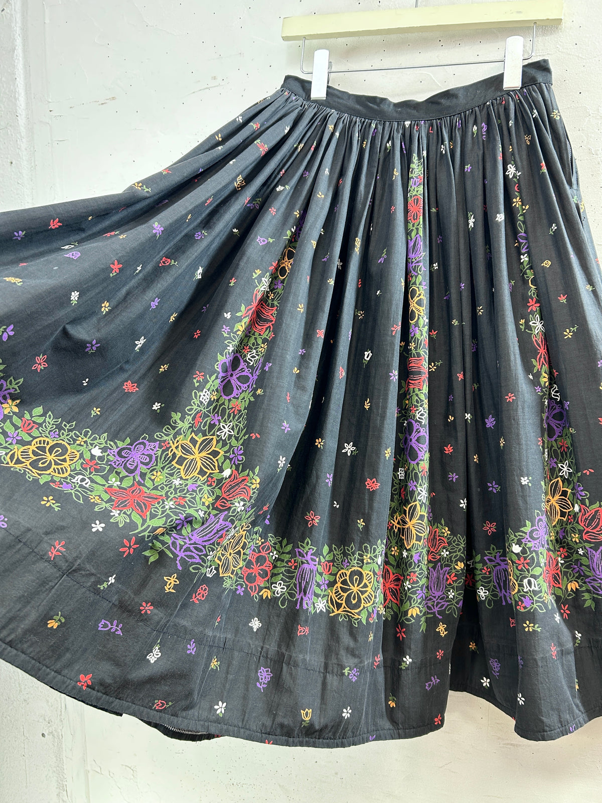 '50s Vintage End Pattern Skirt [J34111]