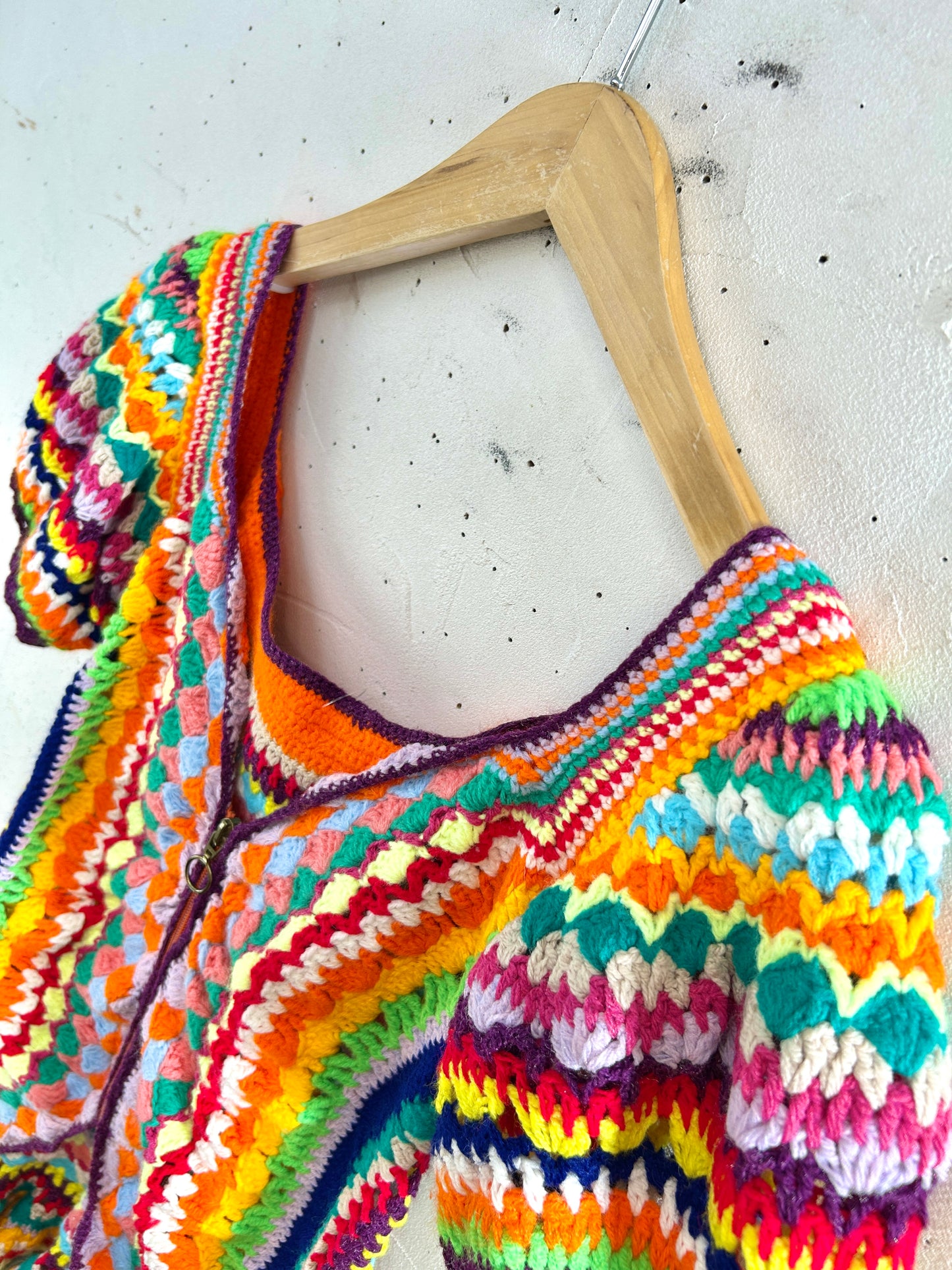 Vintage Granny Square Knit  [H33599]