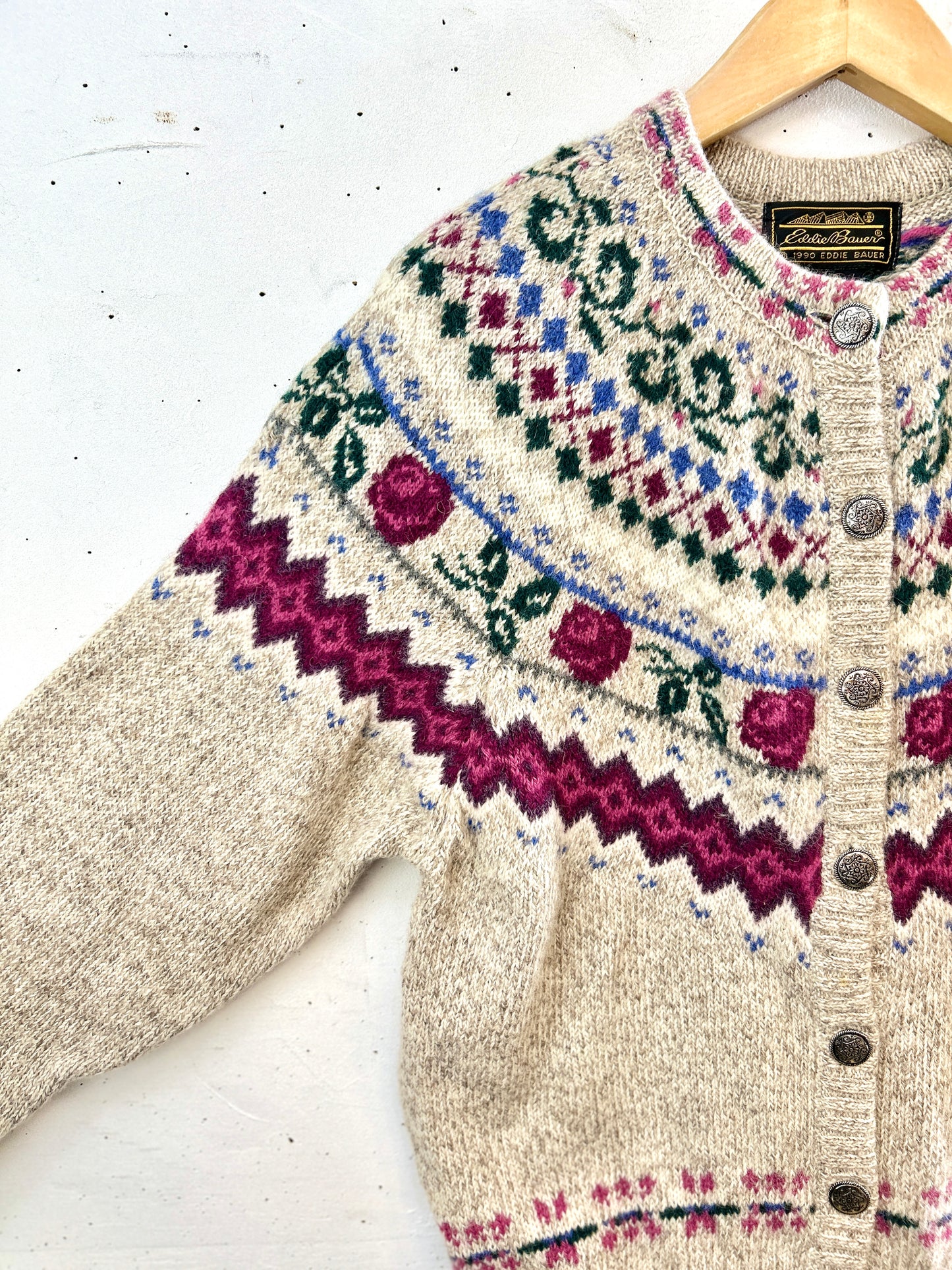 Vintage Nordic Knit Cardigan [J30618]