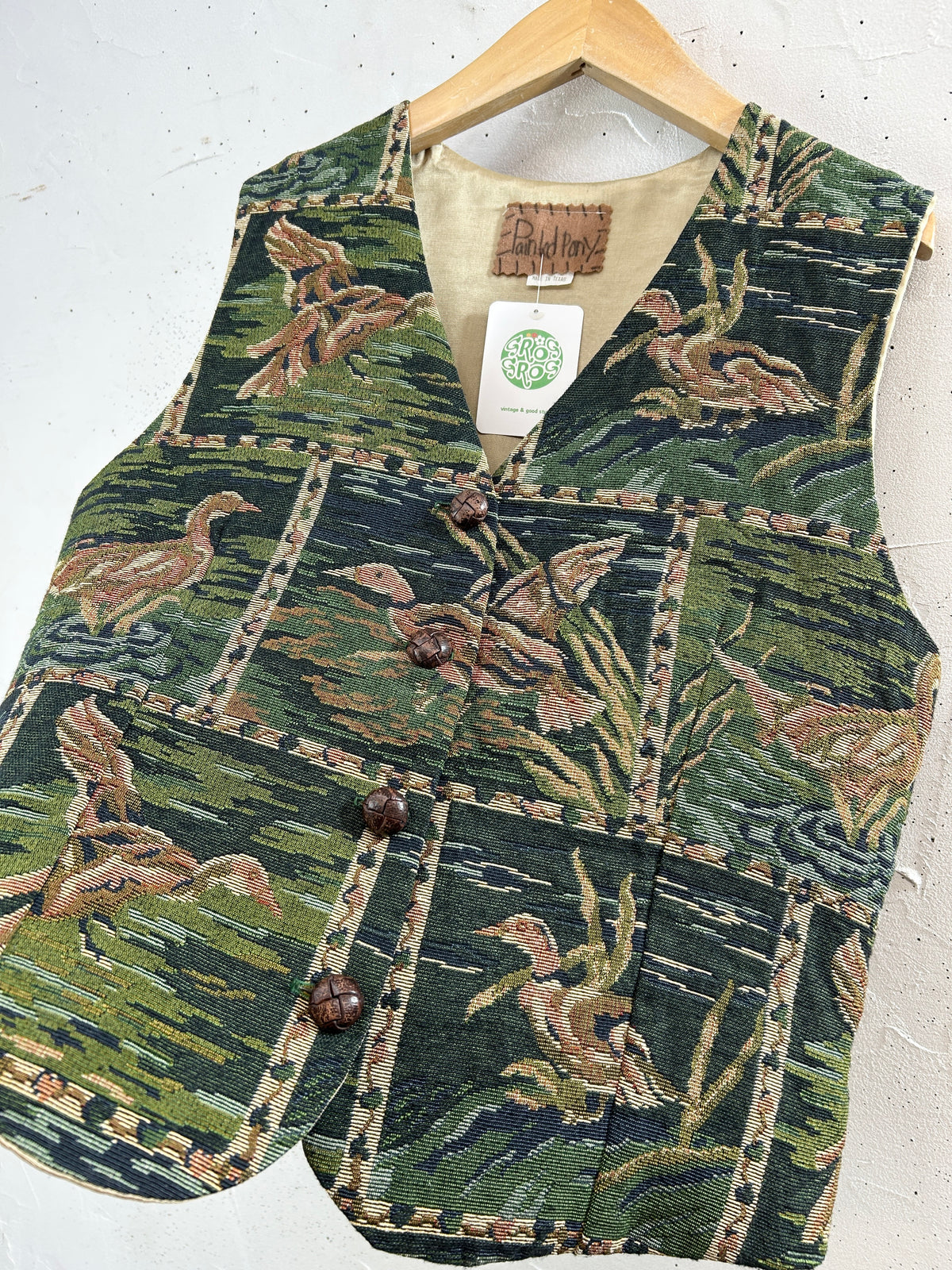 Vintage Gobelin Vest 〜Painted Pony〜 [J34116]