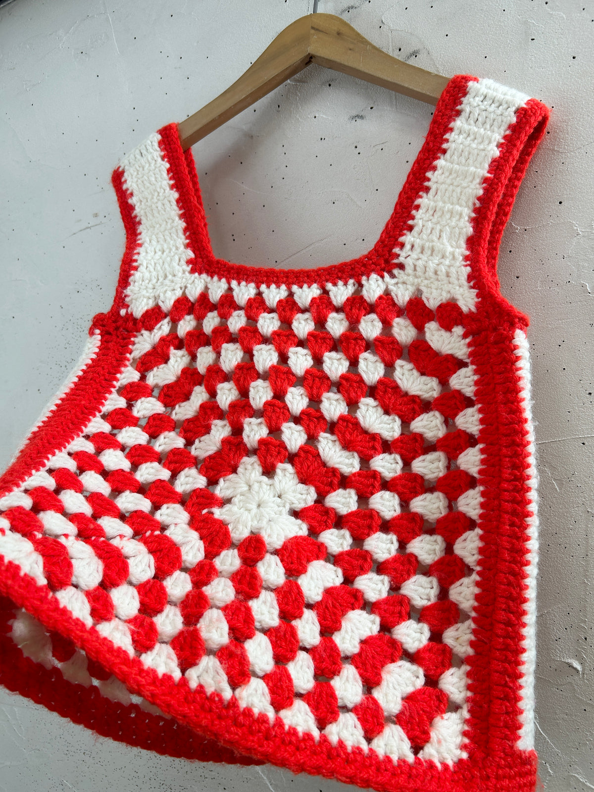 Vintage Granny Square Vest [I33770]