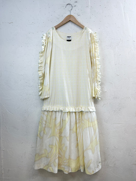 '80s Vintage Dress 〜JEANNE MARC〜 [H33606]