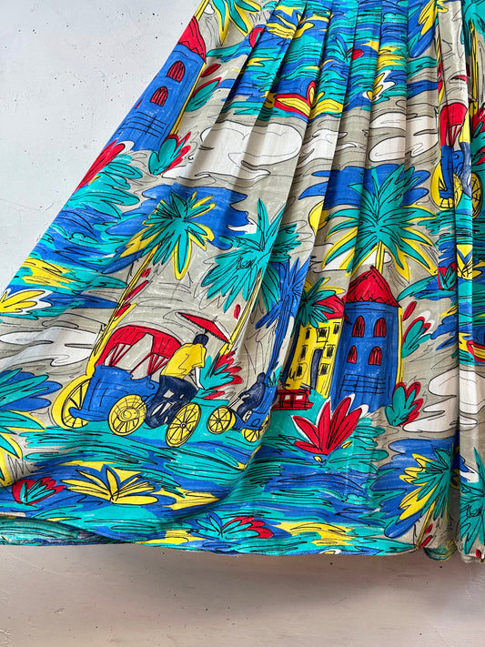 Vintage Viscose Skirt  [G30634]