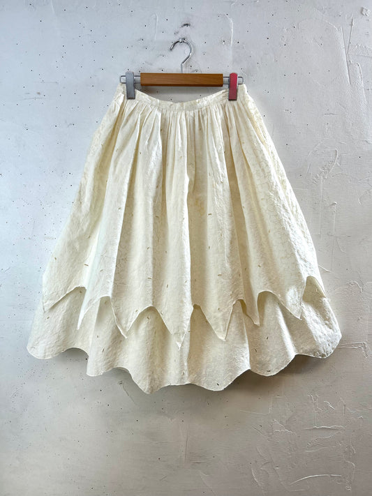 Vintage Tiered Skirt made in italy  [G30641]