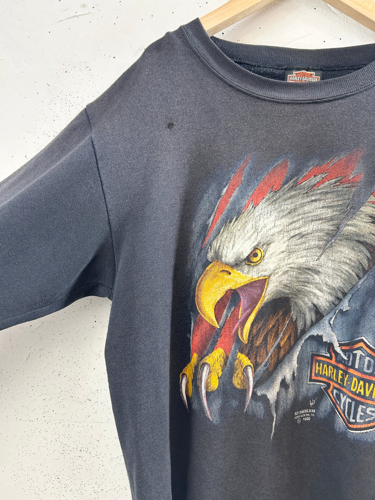 Vintage Sweat 〜3D EMBLEM Harley Davidson〜  [J34087]