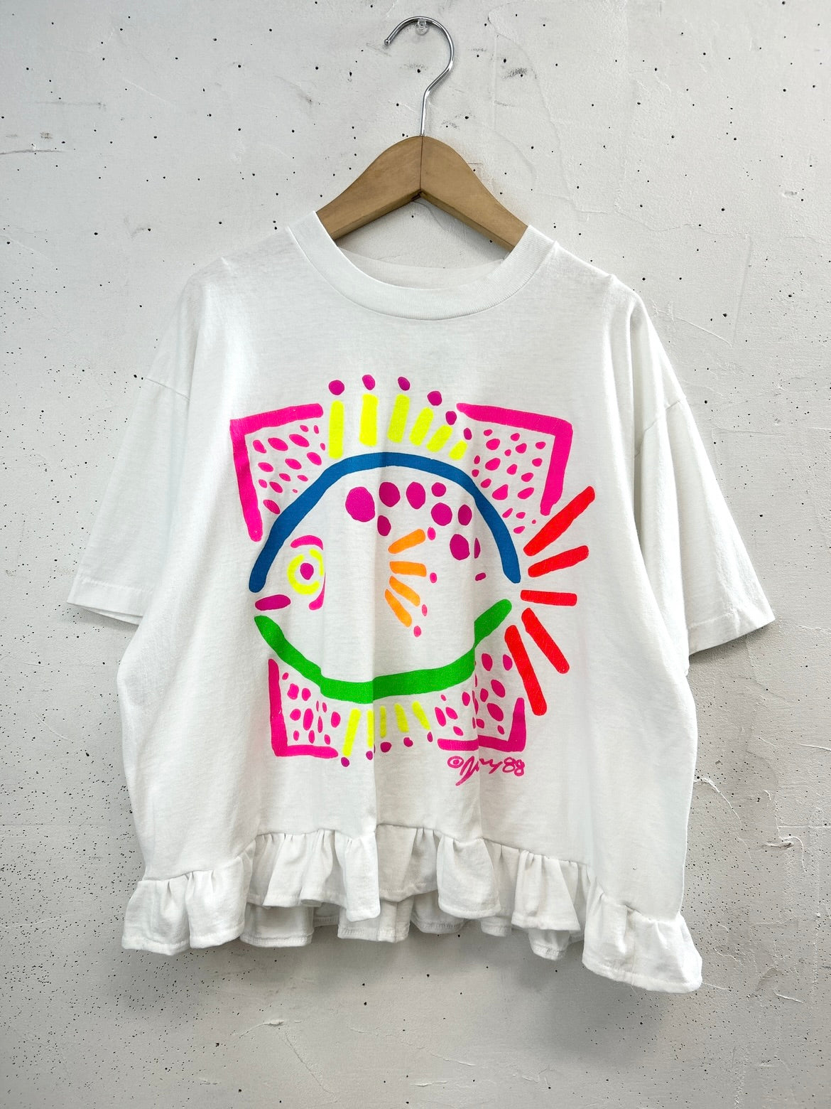 Vintage T Shirt 〜Funny dot CRAZY〜 [E32303]