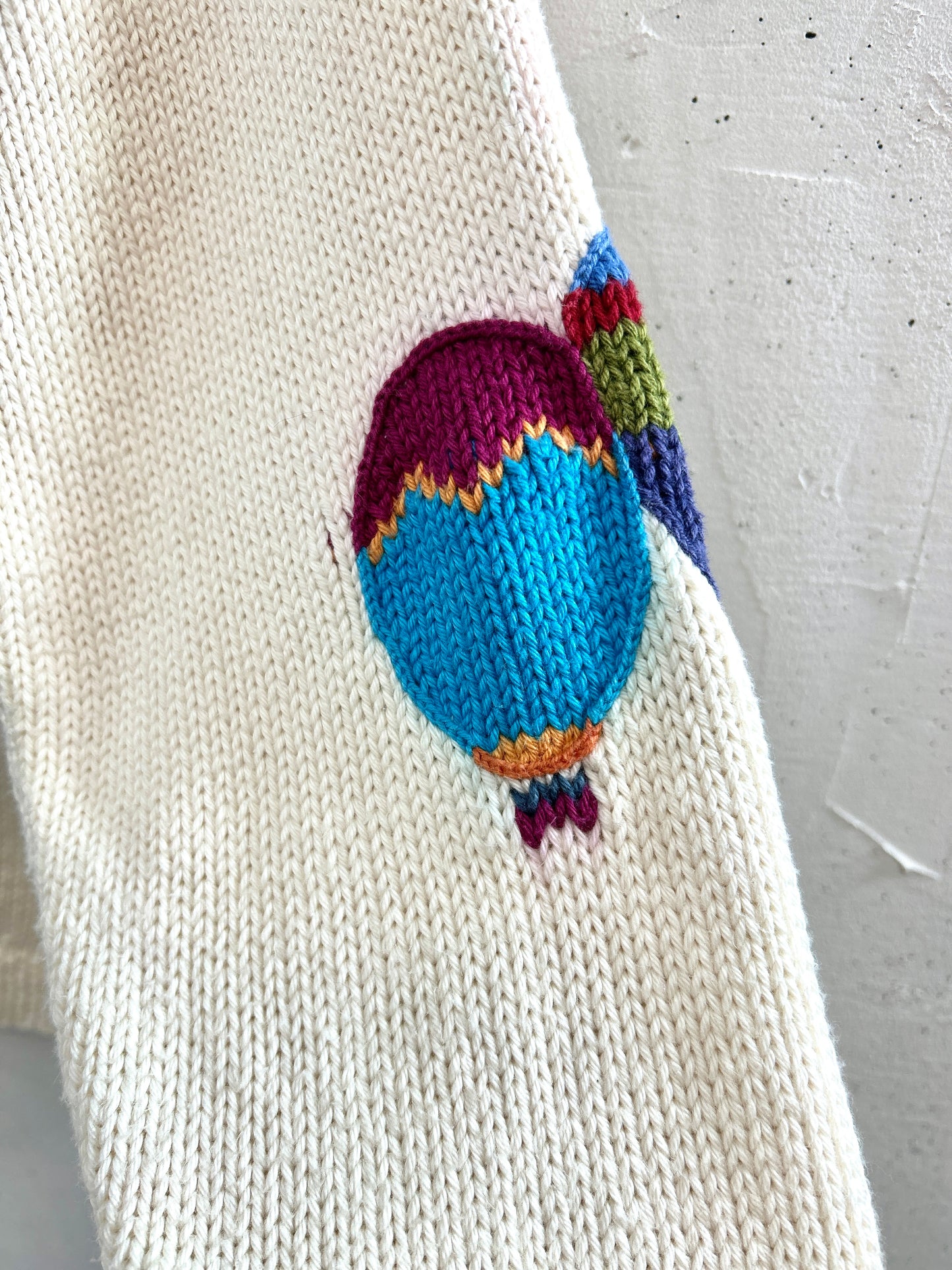 Vintage Knit Cardigan HAND MADE IN PERU [B31561]