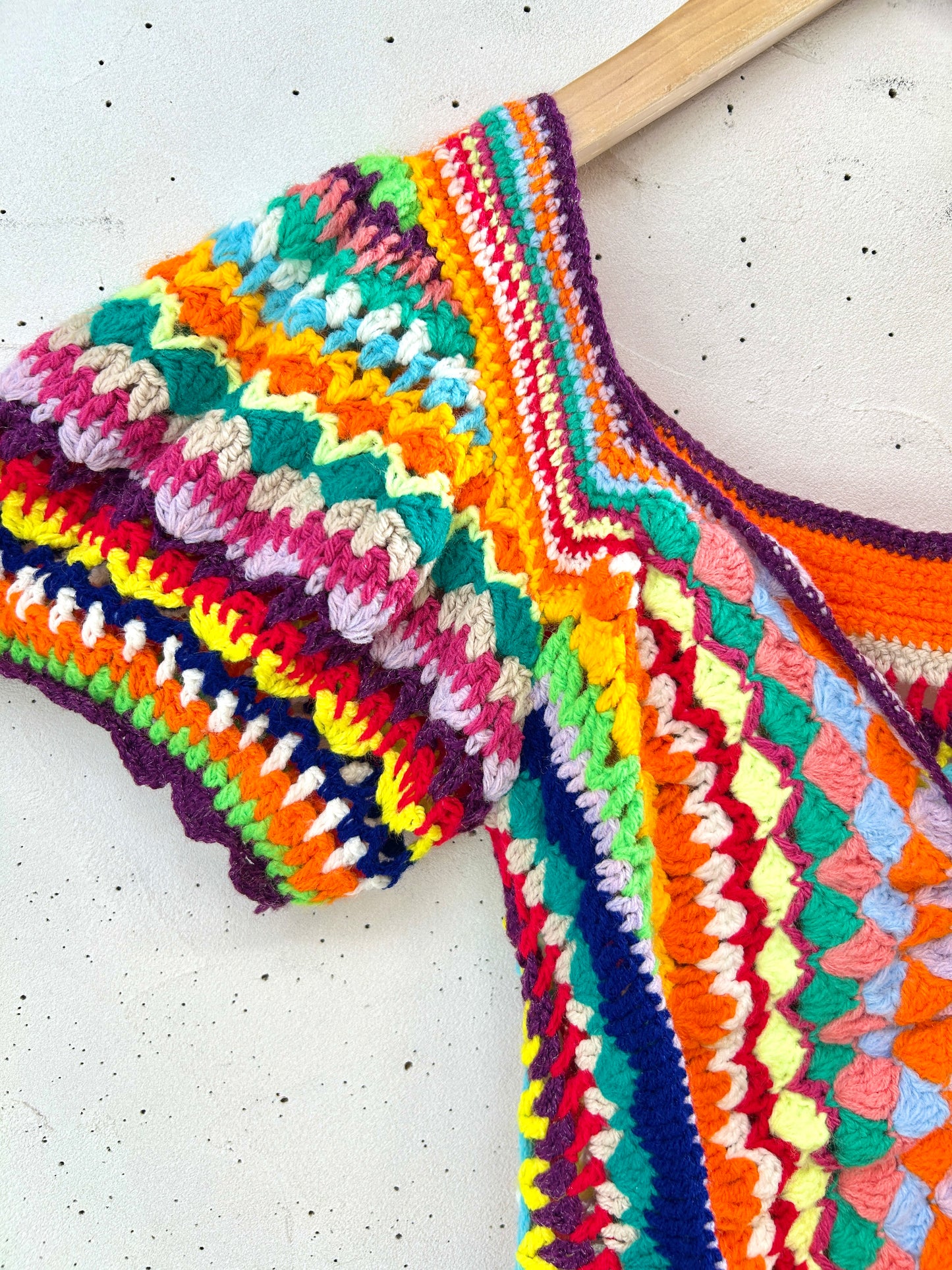Vintage Granny Square Knit  [H33599]