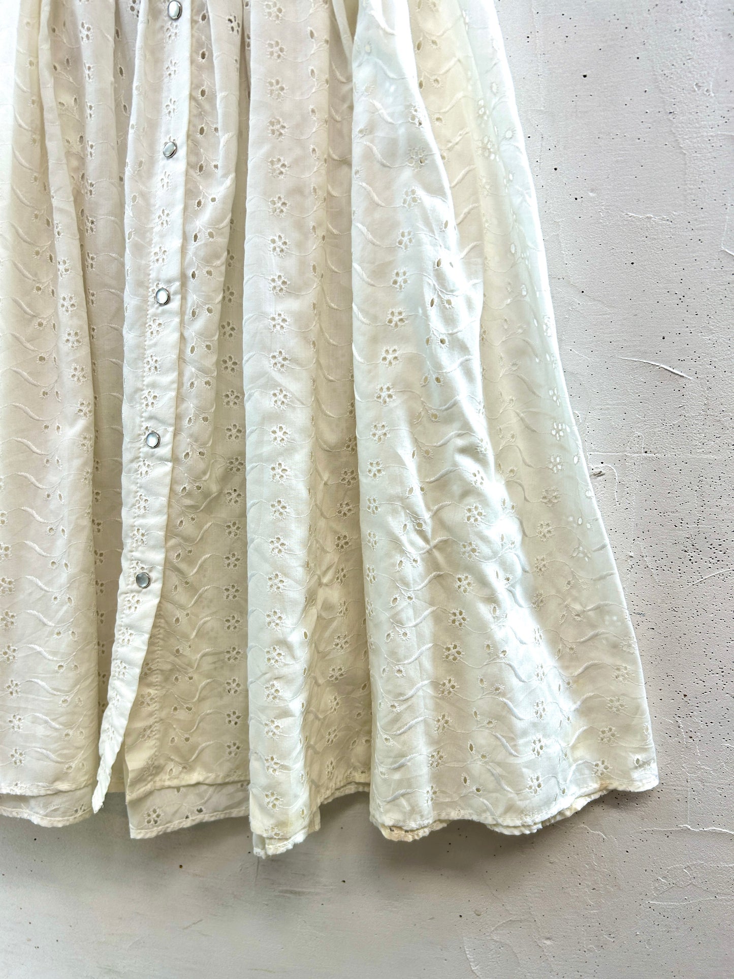 Vintage Cutwork Embroidery Skirt [D32227]