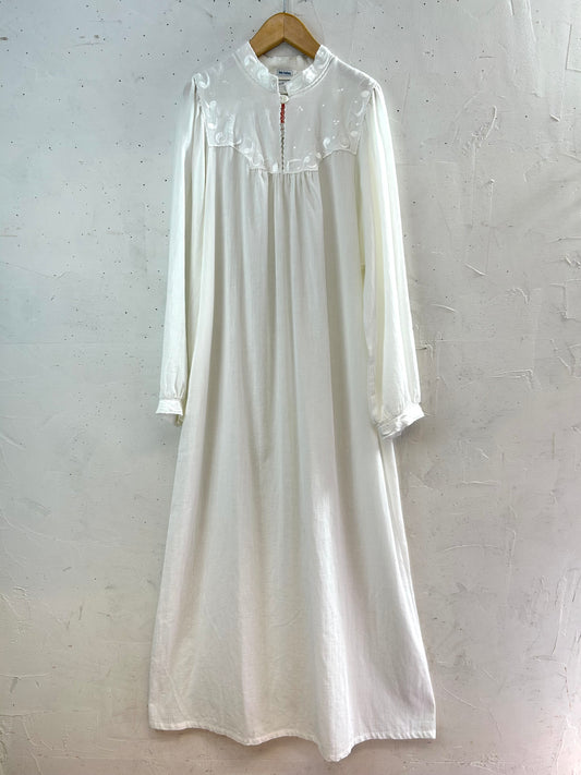Vintage White Dress ~W.GERMANY~[D29998]