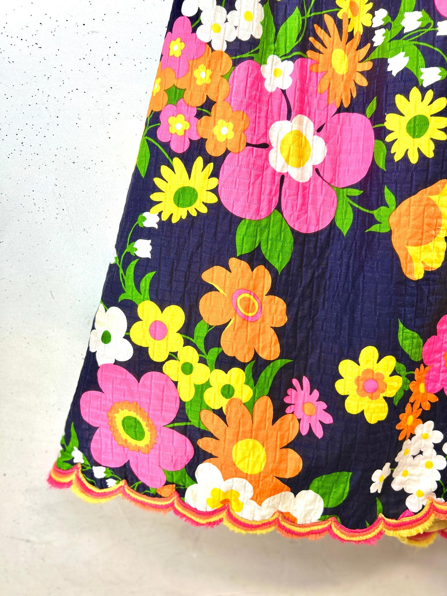 '70sVintage Wrap Skirt  Flower [I30109]