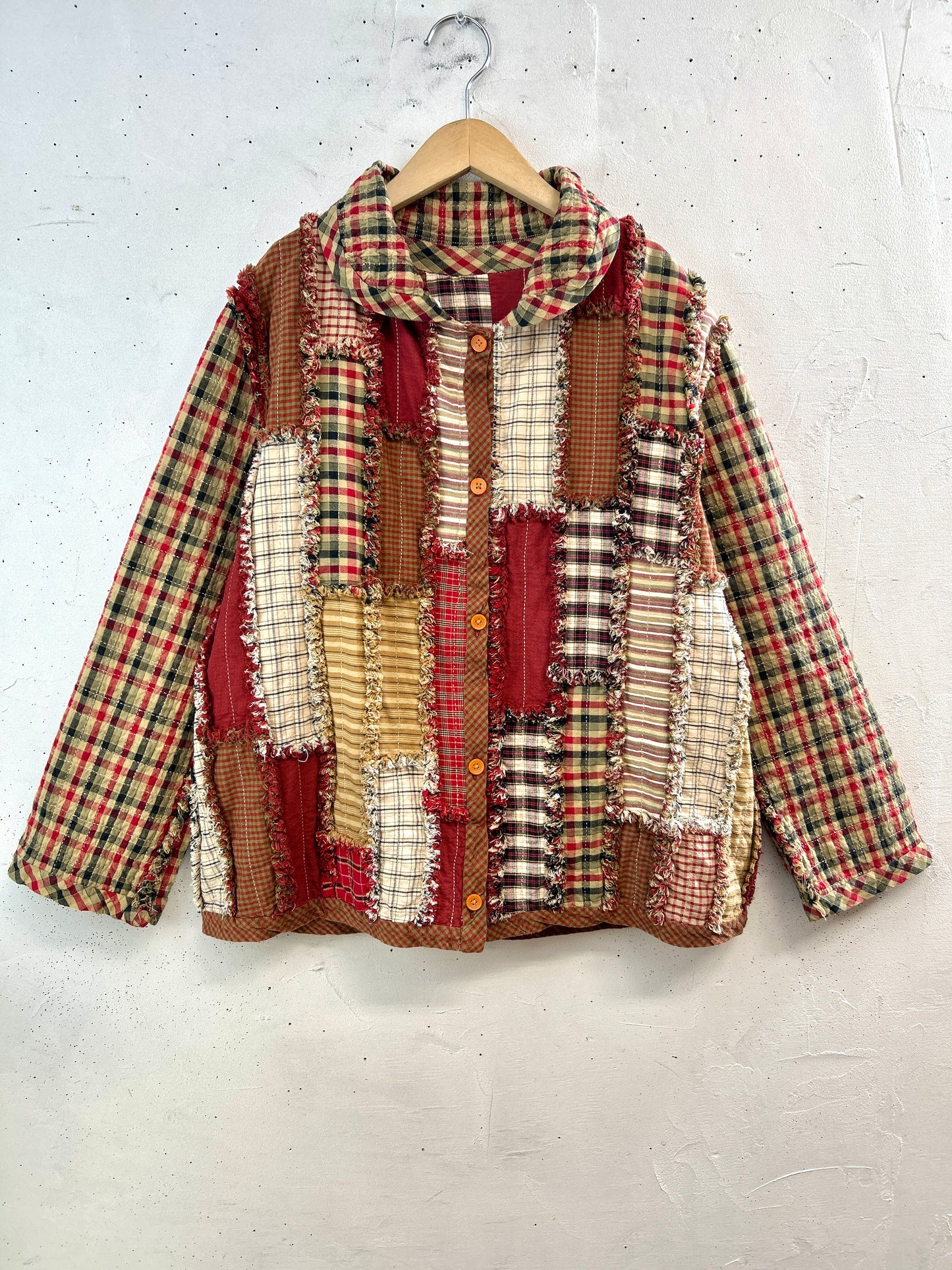 Vintage Patchwork Quilt Jacket  [L31073]