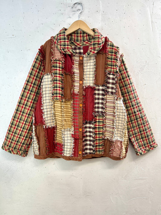 Vintage Patchwork Quilt Jacket  [L31073]