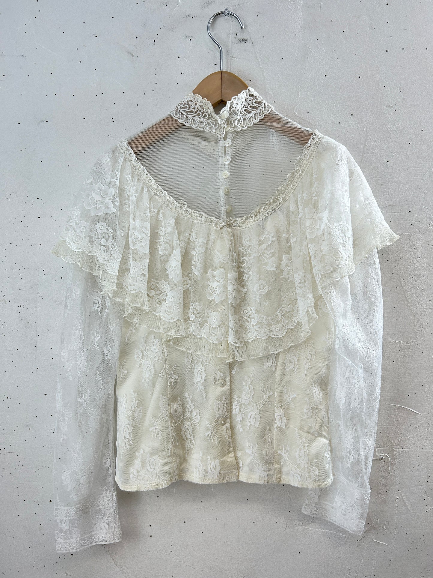 '80s Vintage Blouse 〜Jessica Mcclintock〜 [H30842]