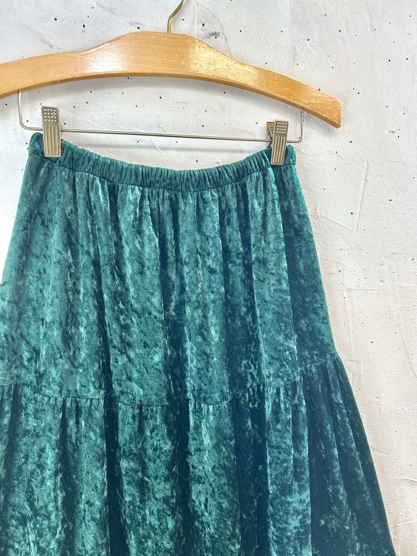 Vintage Velours Tiered Skirt  [J30646]