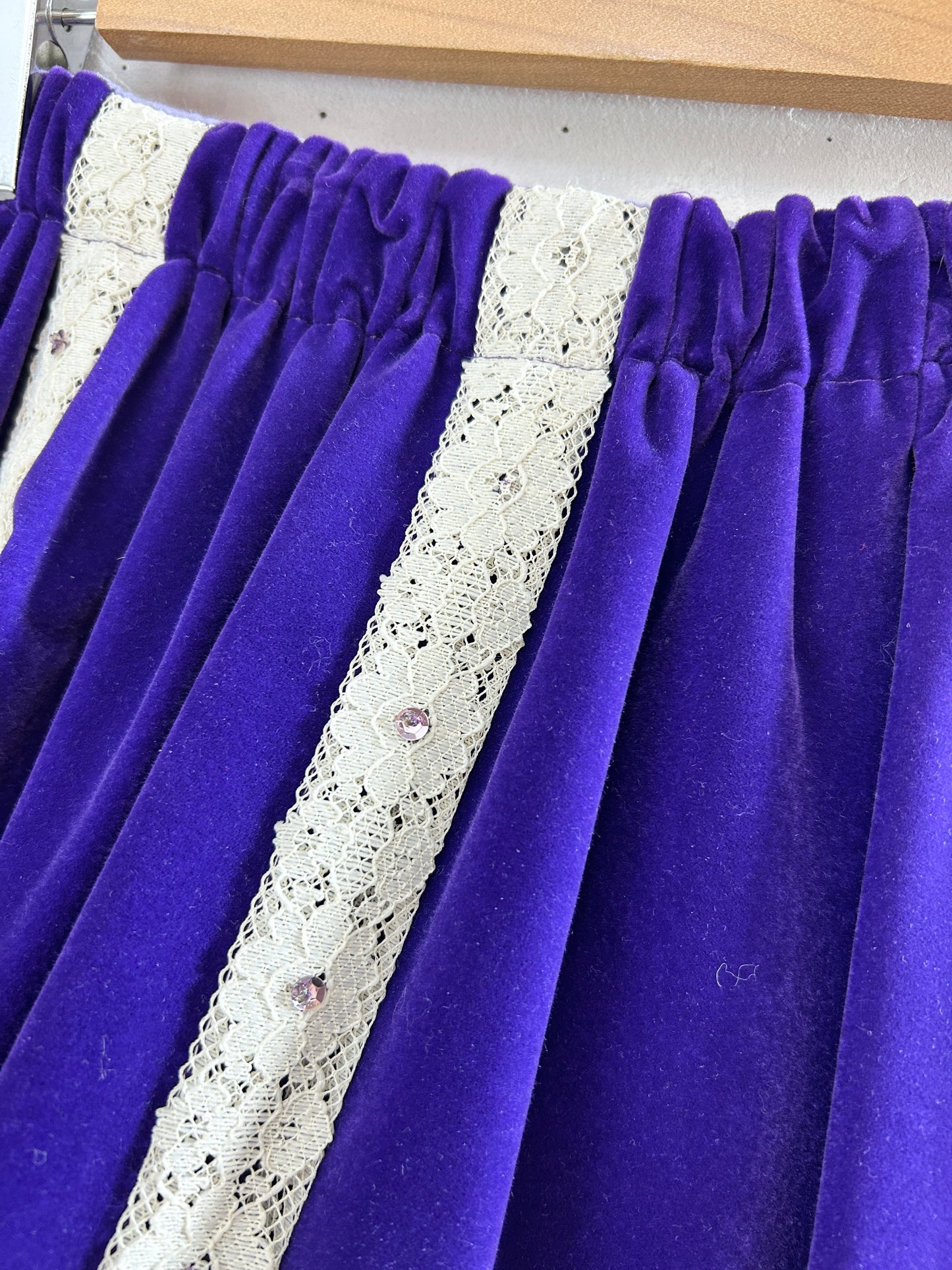 ’70s Velour Skirt 〜carefree fashions〜 [I30153]