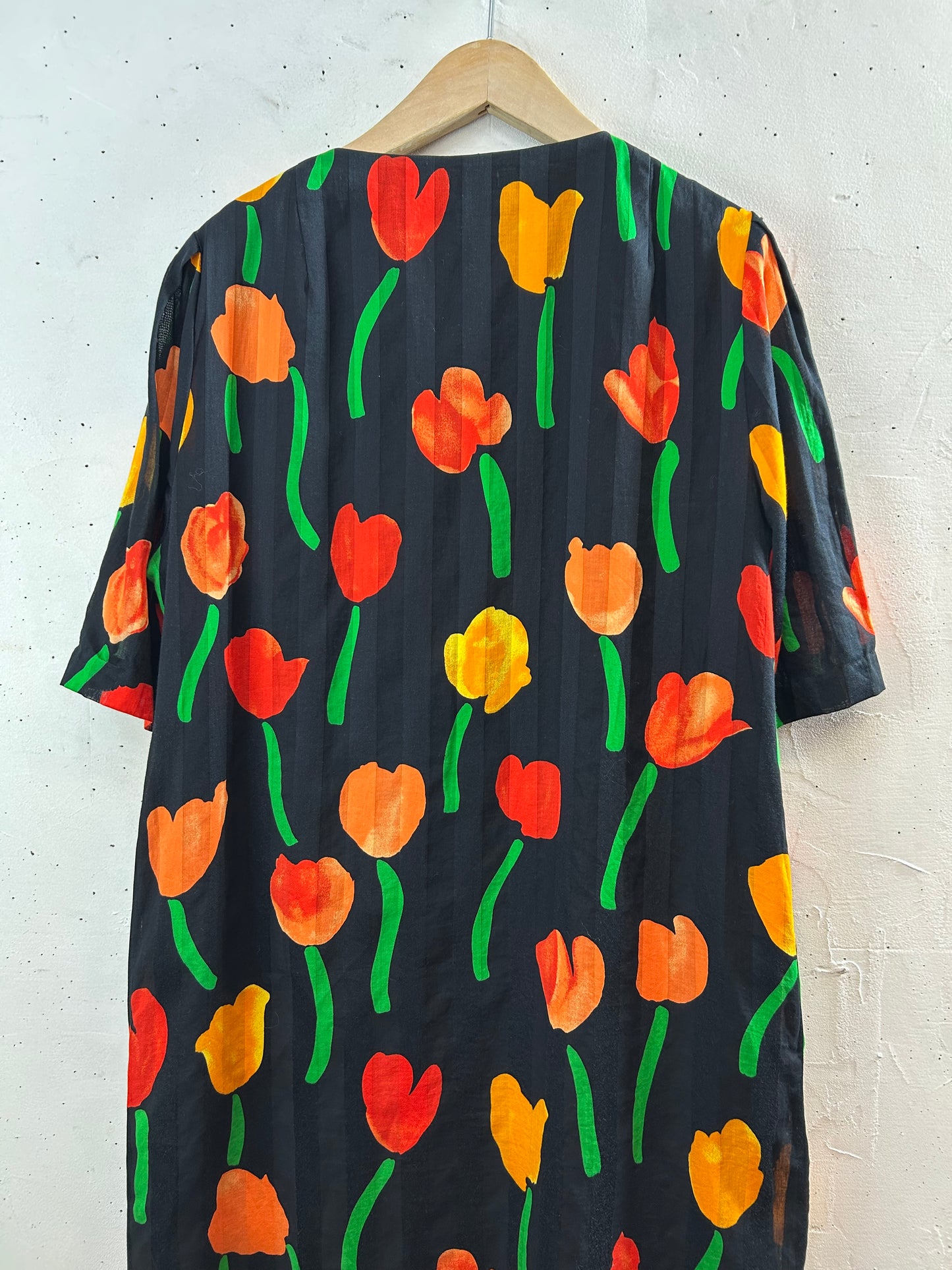 Vintage Tulip Pattern Dress MADE IN GERMANY [G30591]
