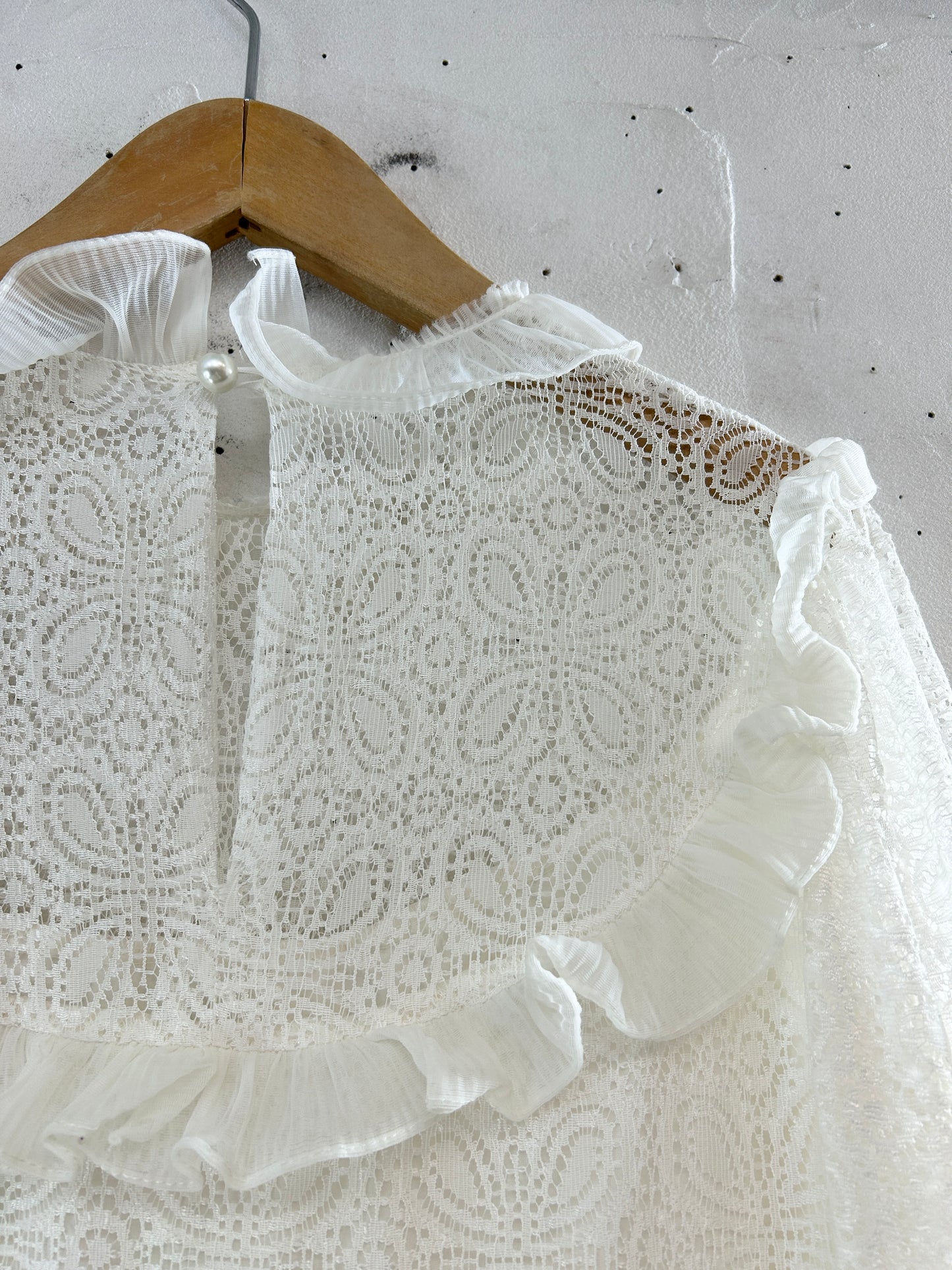 Vintage White Lace Dress [K30815]