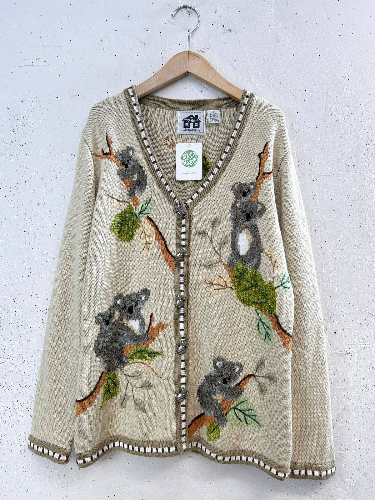 Vintage Cotton Knit Cardigan 〜Story Book Knits〜 [J34328]