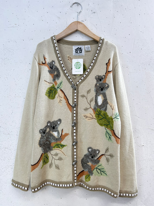 Vintage Cotton Knit Cardigan 〜Story Book Knits〜 [J34328]